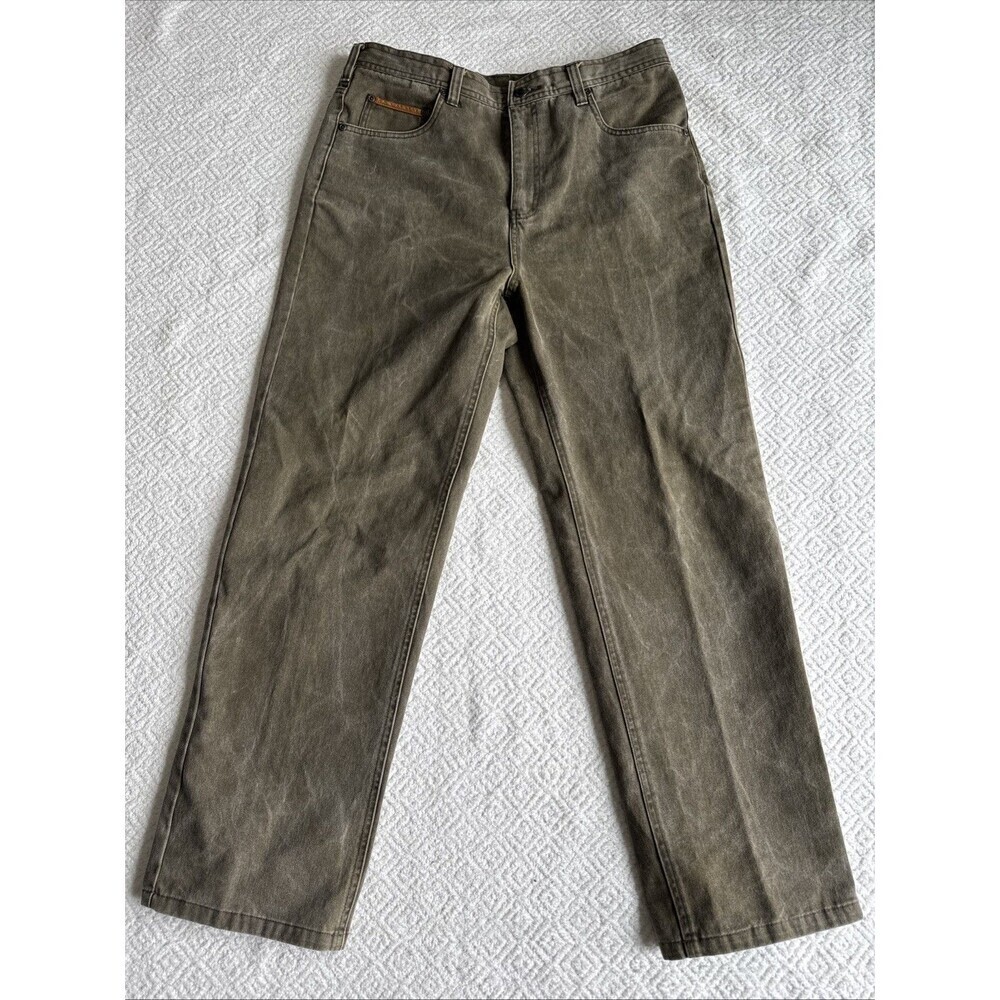 Orvis Men's 34x30 Green Tint Pants Jeans Straight Leg 100% Cotton